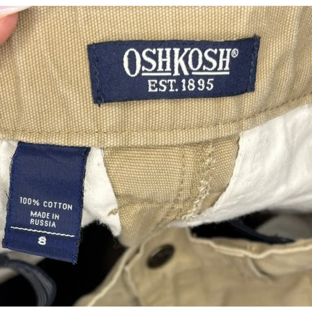 Vintage OSHKOSH Boy's Distressed Adjustable Waist Cargo Pants | Boy's Size 8